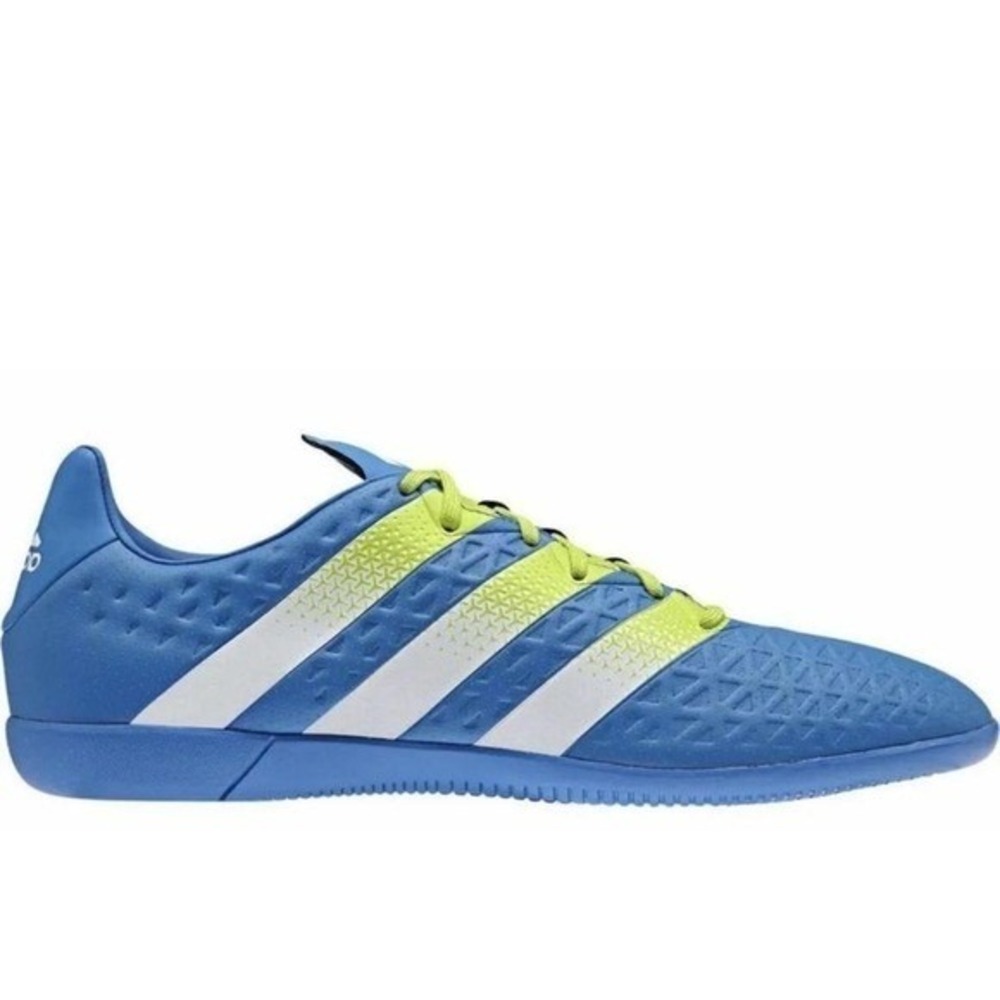 Adidas Ace 16.4 TF J Soccer Cleats Kids‎ Size 4 Blue Lime Excellent Turf Shoes